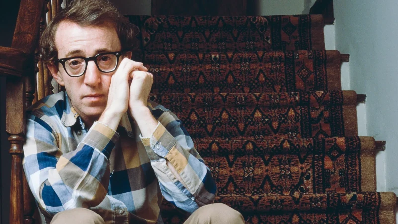 Woody Allen na schodach